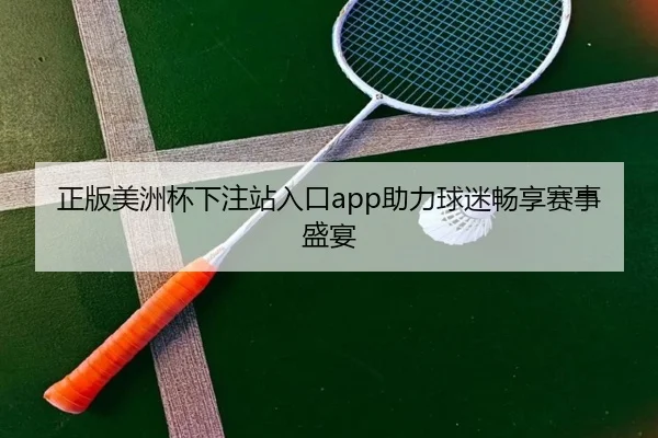正版美洲杯下注站入口app助力球迷畅享赛事盛宴